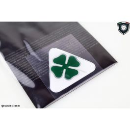 2 Klebstoffe Aufkleber Alfa Romeo Schwarz und Rot 50 mm 3D Harz Auto